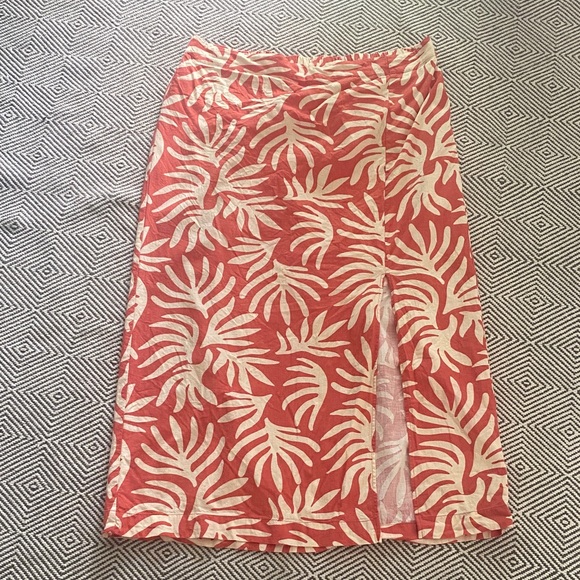 Target orange and Cream Tropical Pencil Skirt - Picture 1 of 4